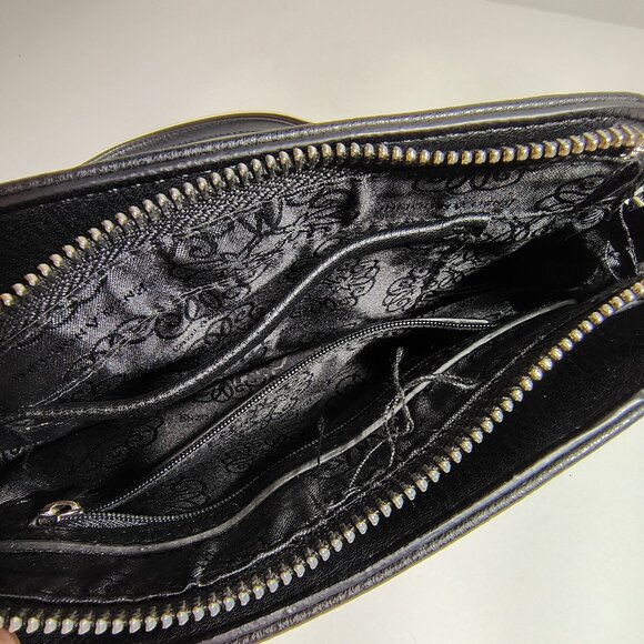 Enzo Angiolini Bag Black Pebbled Leather Small Crossbody Compact Minimalist - Picture 8 of 9